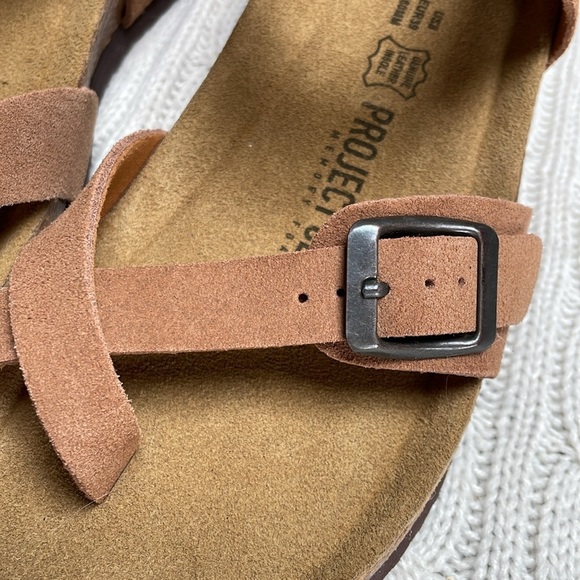 NWT women’s Project Cloud Sz 8 strappy sandals Leather insole memory foam buckle - Picture 5 of 14